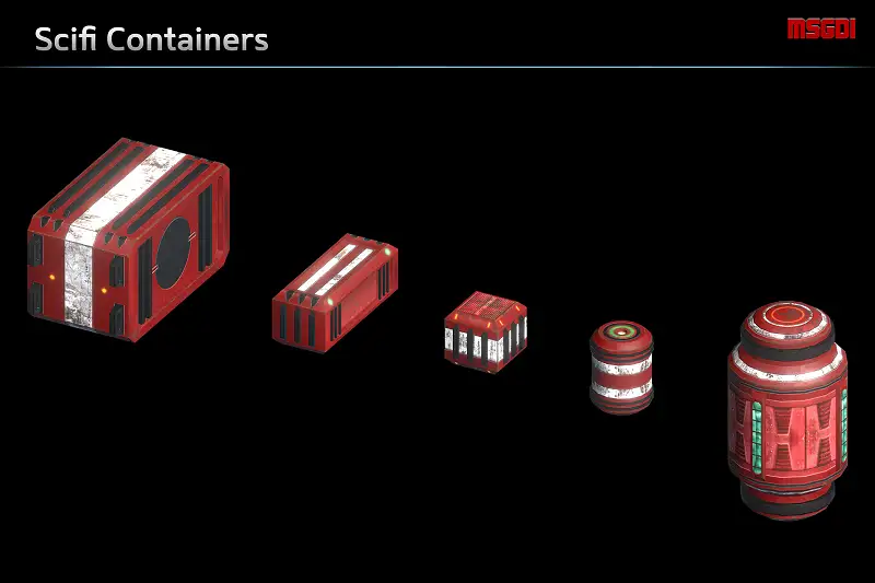Scifi Containers Asset Thumbnail