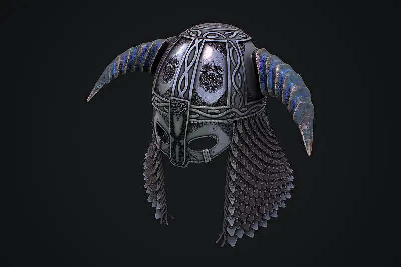 Medieval Helmet 3D Model Asset Thumbnail