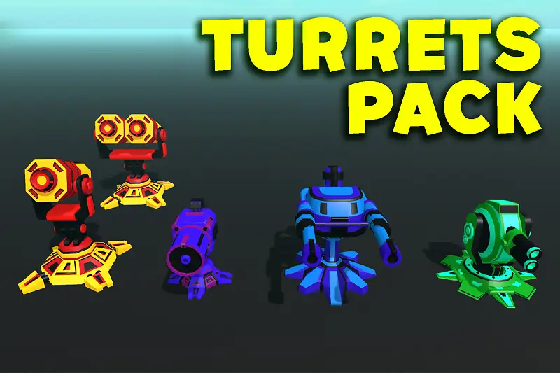 Turrets Pack | Hypercasual Asset Thumbnail