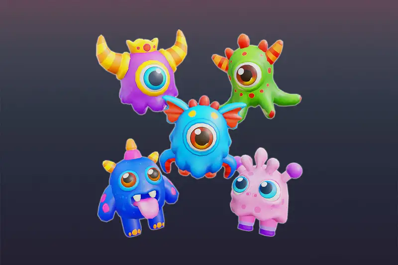 Monster 3D Model Pack Asset Thumbnail