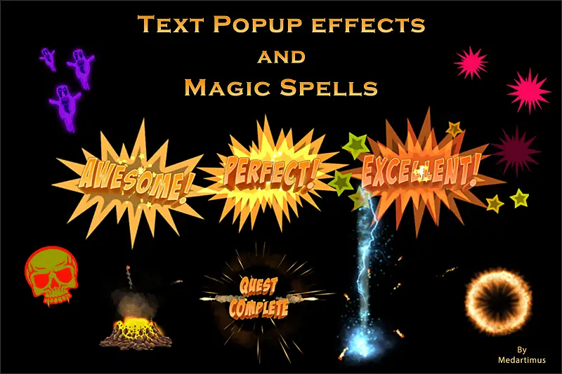 Magic Spells and Popup Effects for Unity Asset Thumbnail