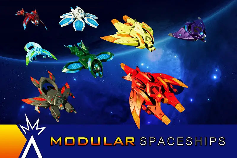 Sci-Fi Alien Modular Spaceship Proton Legacy Asset Thumbnail