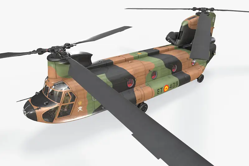 CH-47D Chinook Spanish Army 3D Model Asset Thumbnail