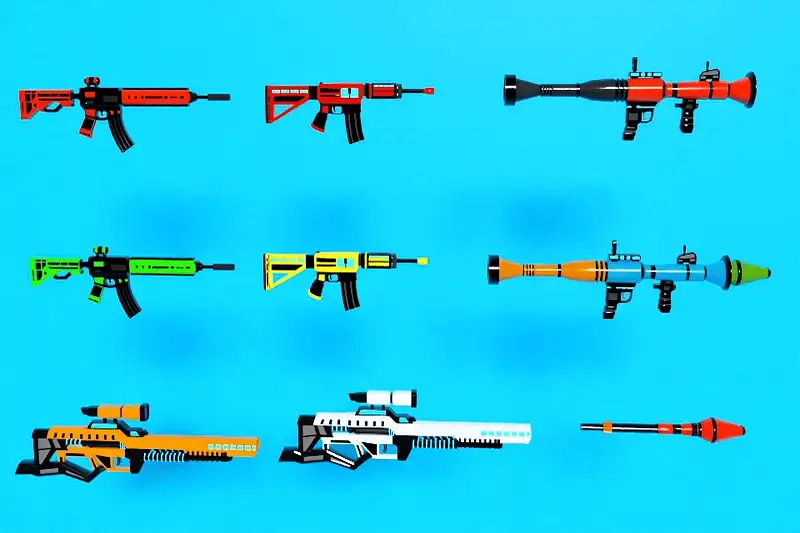 Low Poly Stylized Gun 1 Asset Thumbnail
