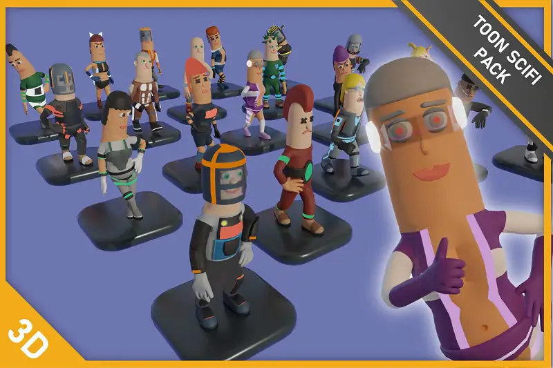 Toon Sci-Fi Character Pack Asset Thumbnail