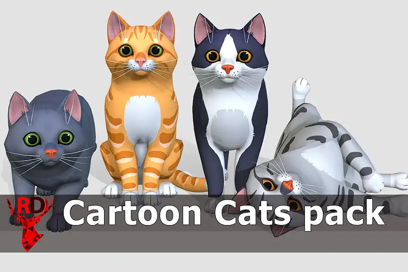 Cartoon Cats pack Asset Thumbnail