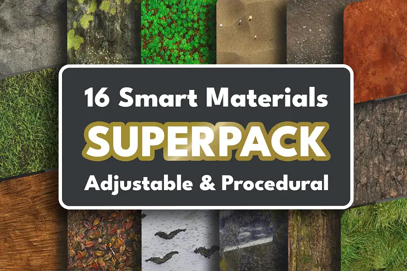 16 Smart Materials - Realistic Environment Textures Superpack Asset Thumbnail