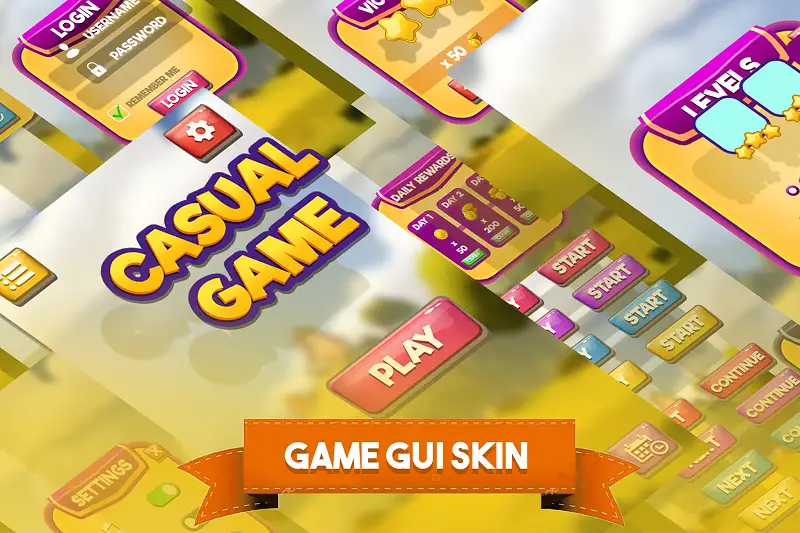Cazy Hyper Casual UI for Mobile Game Asset Thumbnail
