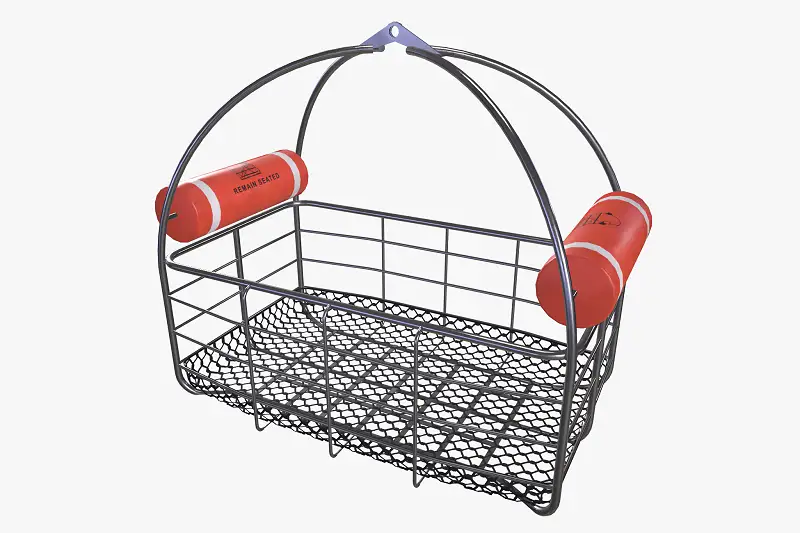 Realistic Helicopter Rescue Basket 3D Model Asset Thumbnail