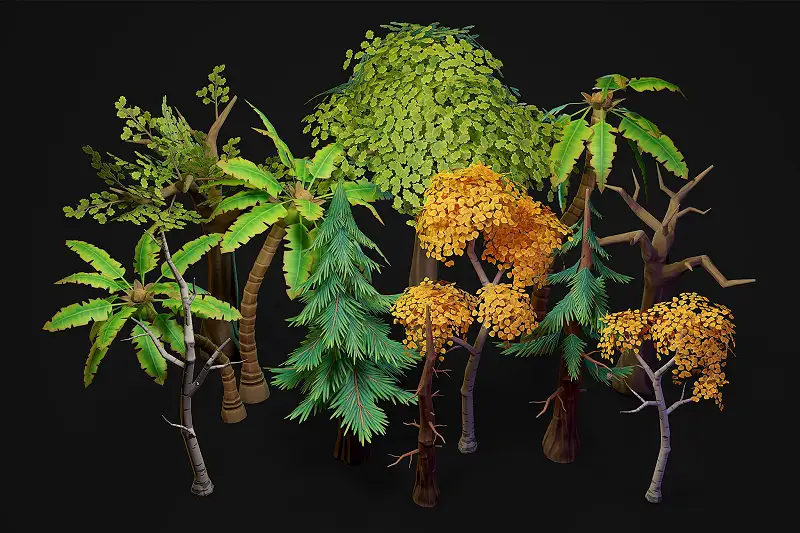 Stylized Tree Assets for Games Asset Thumbnail