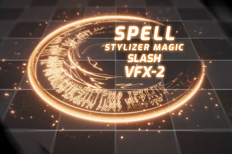 Stylized Spell Magic Slash VFX-2 Asset Thumbnail