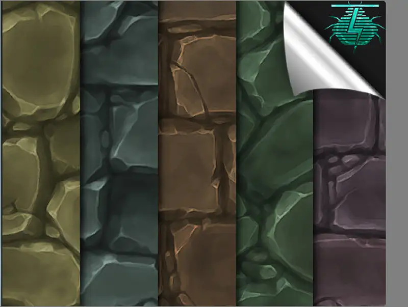 Hand Painted Stone Wall Textures - Vol. 01 Asset Thumbnail