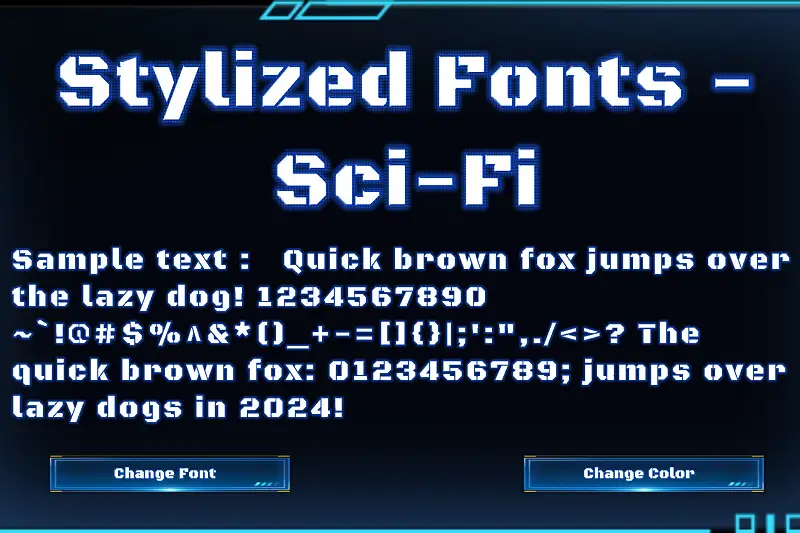 Stylized Fonts - Sci-Fi Asset Thumbnail
