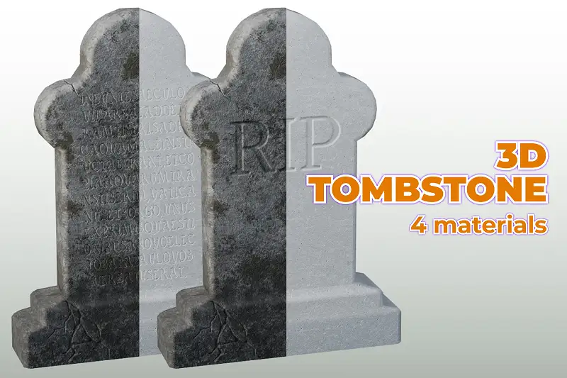 Concrete Tombstone Asset Thumbnail