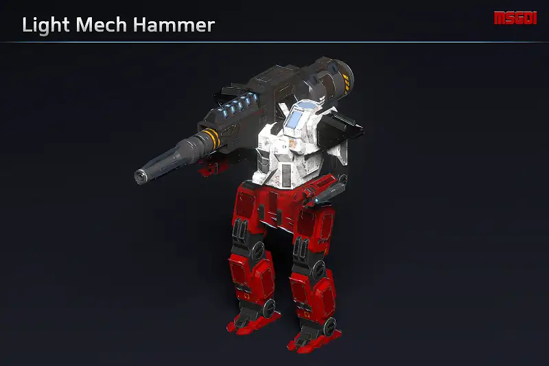 Modular Mech with Animated Weapons Asset Thumbnail