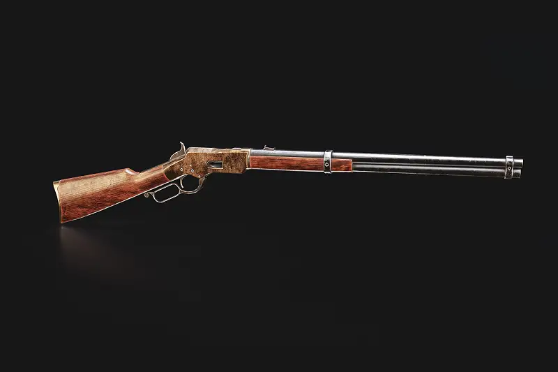 Golden Pioneer 1866: Rifle 3D Model Game Ready Asset Thumbnail