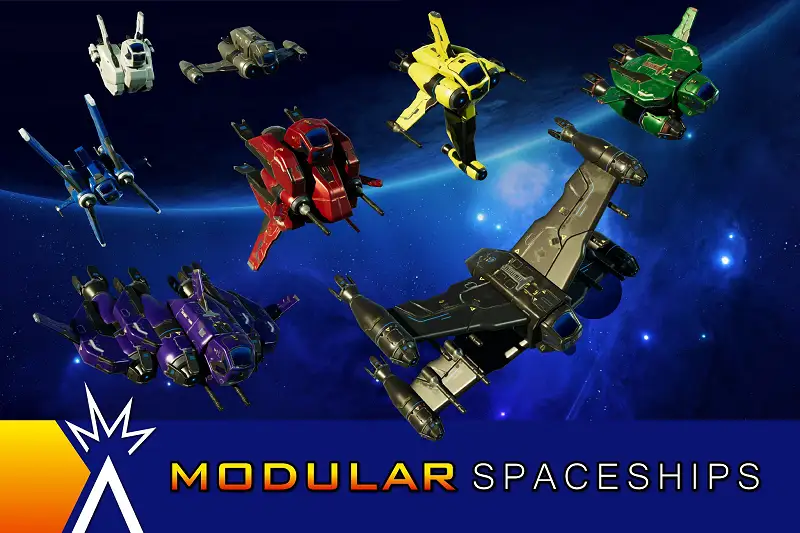 Sci-Fi Modular Spaceship Star Force Asset Thumbnail