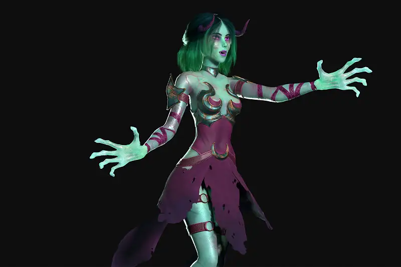 Game-Ready Witch Character Model Asset Image