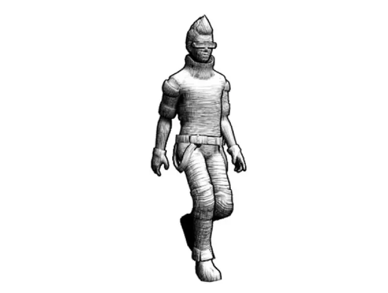 SwordMaster Pencil Sketch Shader Asset Image