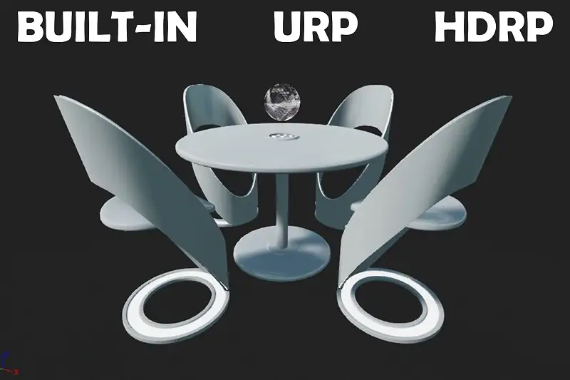 Futuristic Dining Table Set Sci-fi Asset Thumbnail