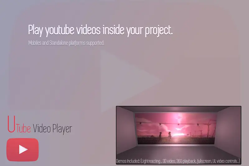 YouTube Video Player for Unity Asset Thumbnail