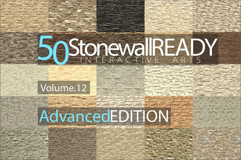 50 Stone Wall Materials Ready, Volume. 12 Asset Thumbnail