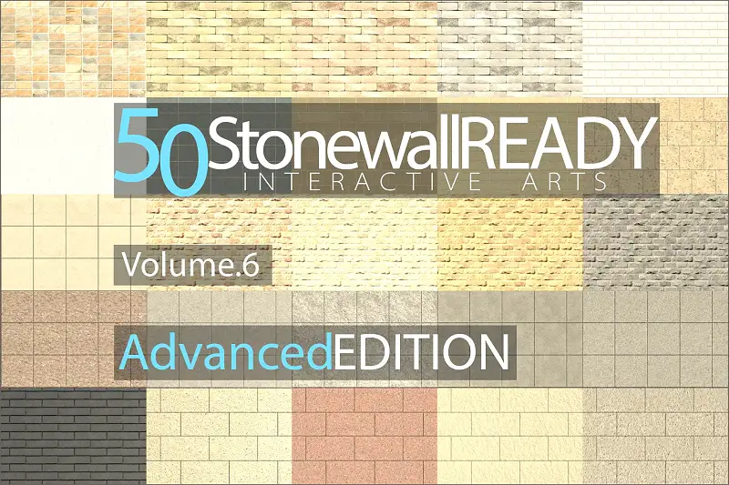 50 Stone Wall Materials Ready, Volume. 6 Asset Thumbnail