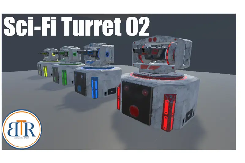 Sci-Fi Turret 02: Modular Defense Asset Asset Thumbnail
