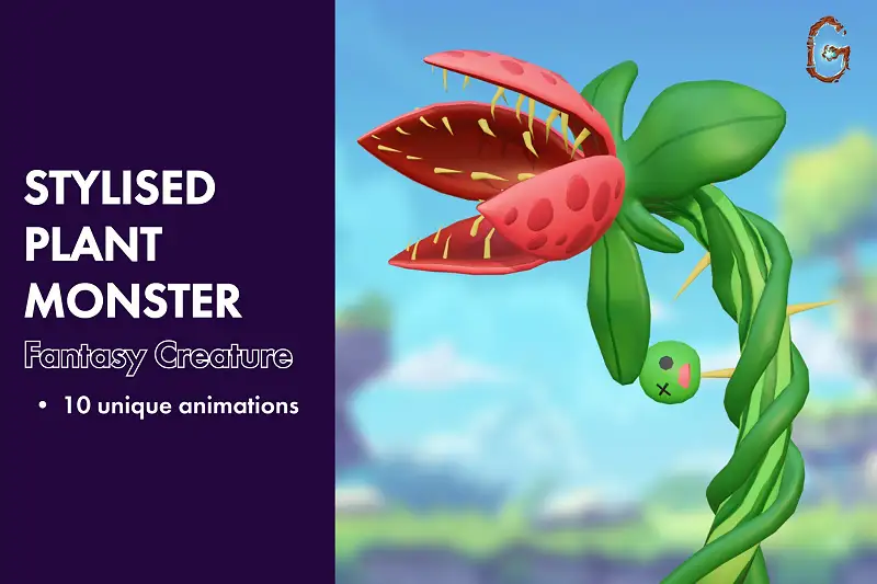 Stylised Animated Plant Monster Asset Thumbnail