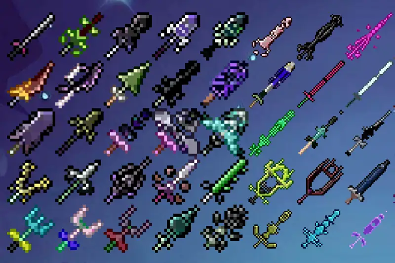 Diverse Pixel Art Swords for Games Asset Thumbnail
