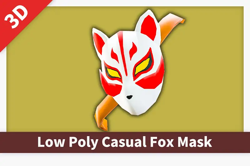 Low Poly Casual Fox Mask Asset Thumbnail