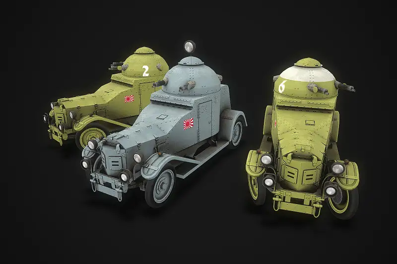 Japanese armored car WW1 Asset Thumbnail