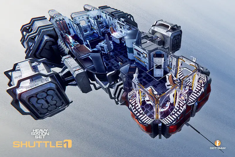 Sci-Fi Heavy Station Set SHUTTLE-1 Asset Thumbnail