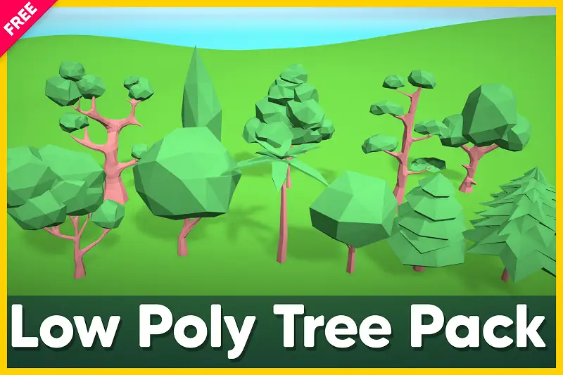 Low Poly Tree Pack for Unity Asset Thumbnail