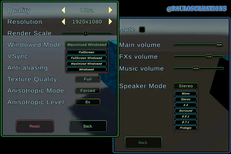 Audio Video Options/Settings Menu Asset Thumbnail