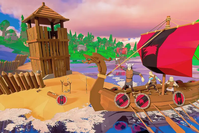 LowPoly Nordic Village Asset Thumbnail