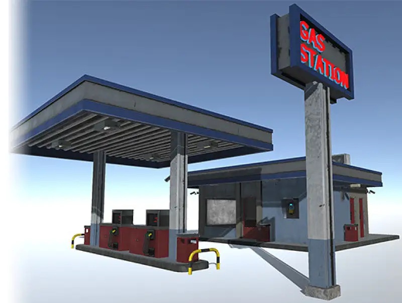 Gas Station with extras Asset Thumbnail