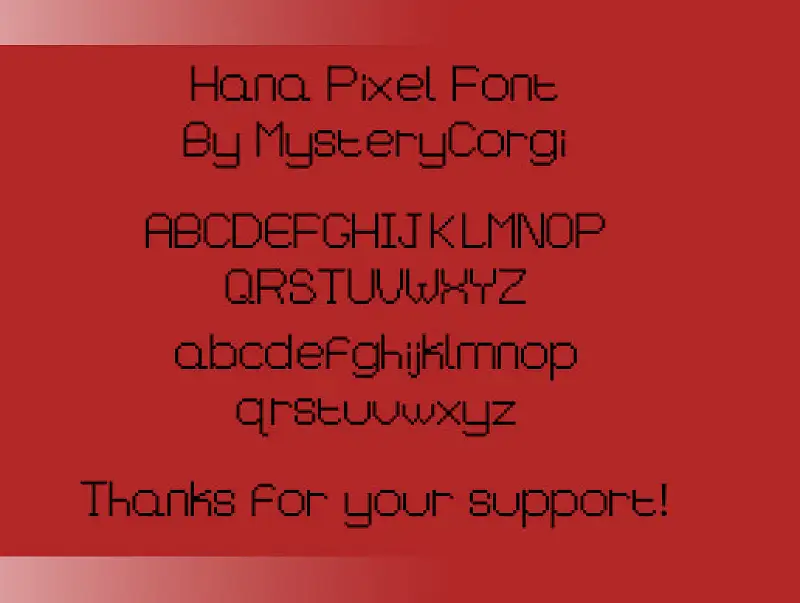 Hana Pixel Font Asset Thumbnail