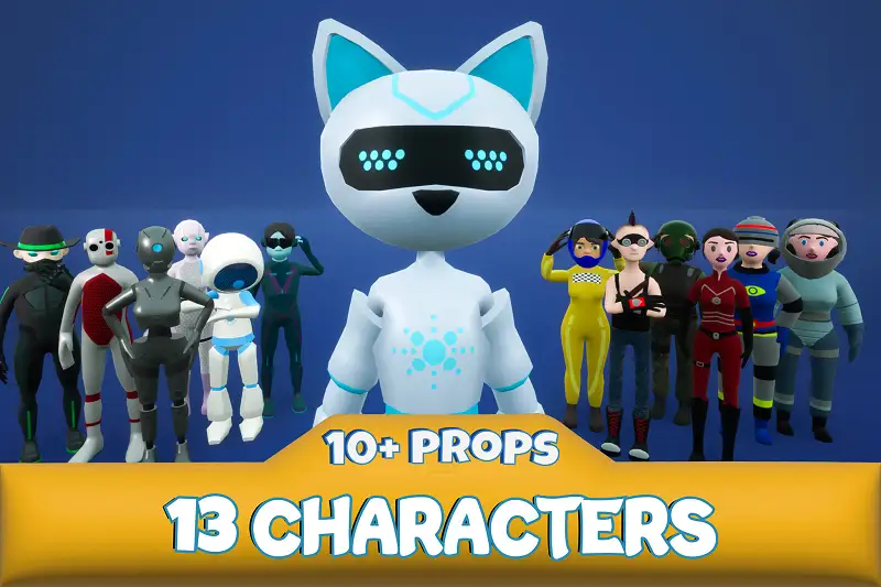 Sci-Fi 13 Stylized Characters v2.0 Asset Thumbnail