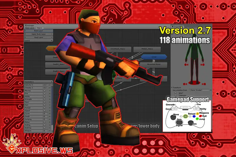 Cartoon Soldier Animation Pack Asset Image