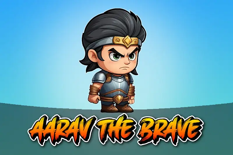 Aarav the Brave 2D Animated Character Asset Thumbnail