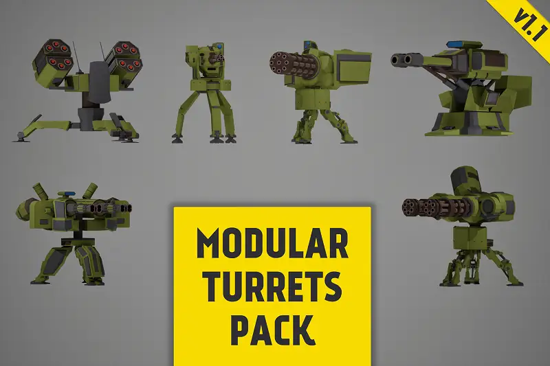 Polygon Modular Turrets Asset Thumbnail