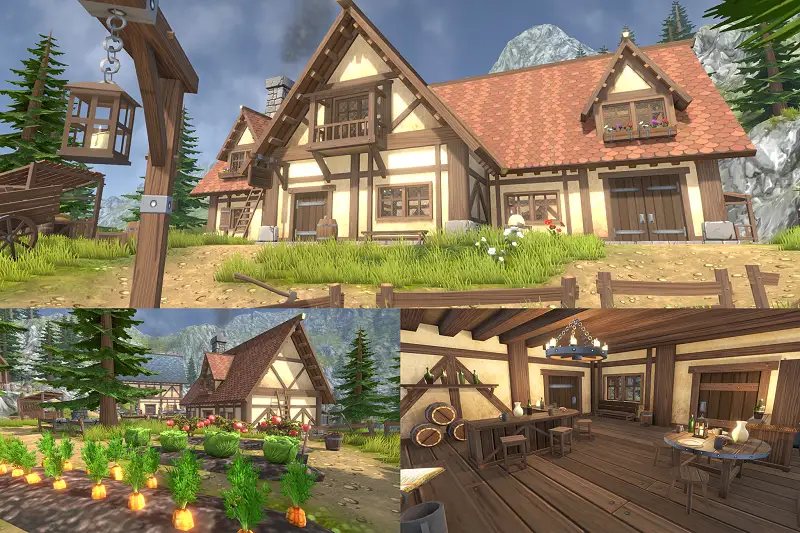 3D Medieval House Village Cartoon Kit Asset Thumbnail