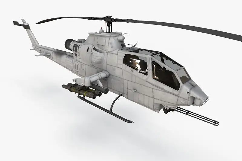 AH-1S Cobra Blank Static Helicopter Model Asset Thumbnail