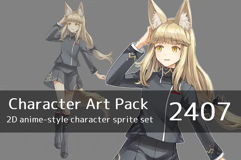 Anime Character Art Pack: Versatile Facial Expressions Asset Thumbnail