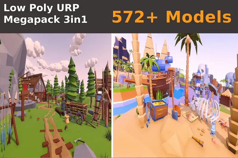 Low Poly 3 in 1 Game Environment Pack Asset Thumbnail