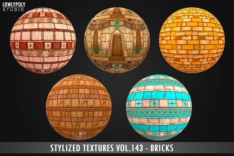Bricks Vol.143 - Stylized Textures Asset Thumbnail