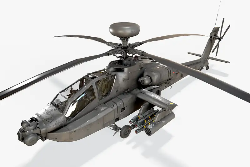 Apache AH-64D U.S. Army 3D Model Asset Thumbnail