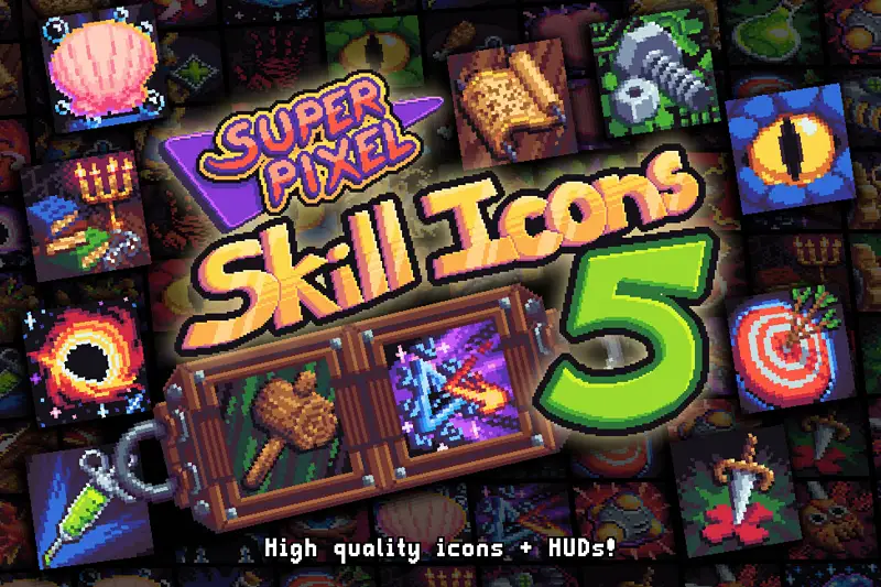 Super Pixel Skill Icons Pack 5 Asset Thumbnail