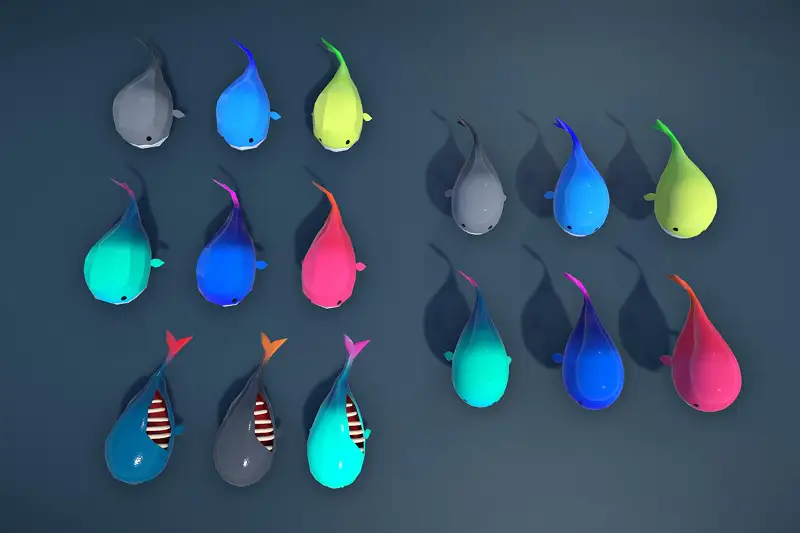 Cartoon Whale 3D Extended Asset Thumbnail